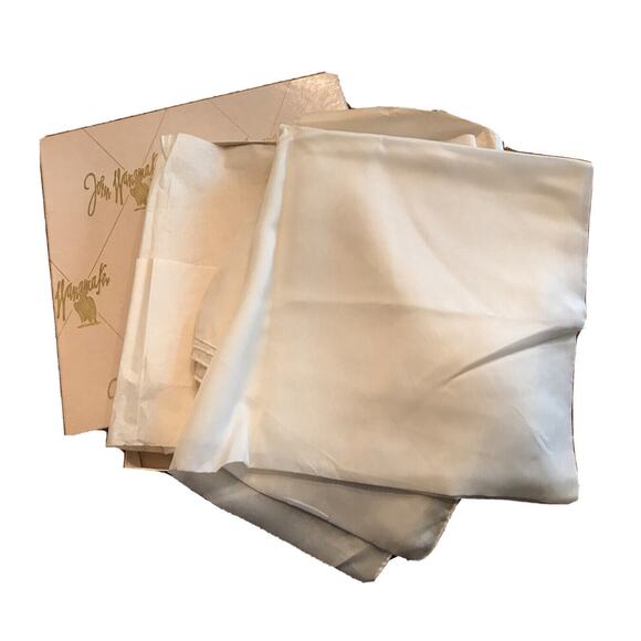 Vintage Styled by Miss Carrie J Rayon Sheer Ivory 30" x 30" Scarf - Picture 2 of 12